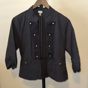 Vanity Black Buttoned Blazer